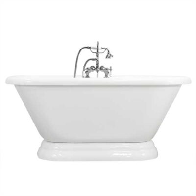 Double ended Pedestal tub with gooseneck faucet package canada