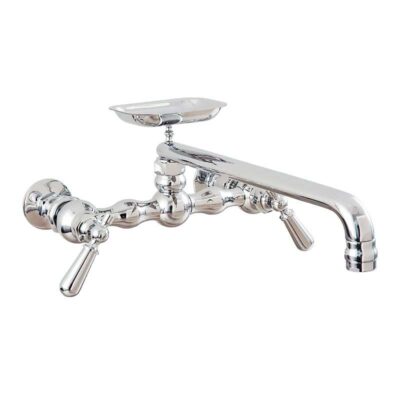 wall mount kitchen faucet with soap dish p0834