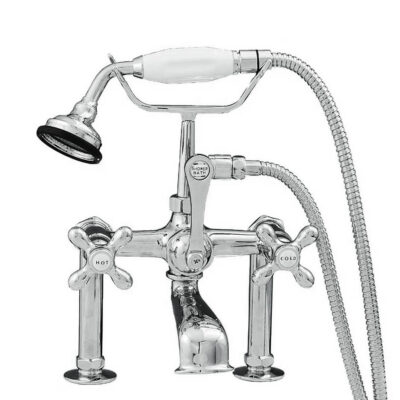 Victorian Deck Mount Tub Faucet with Hand Spray from The Loo Store Canada