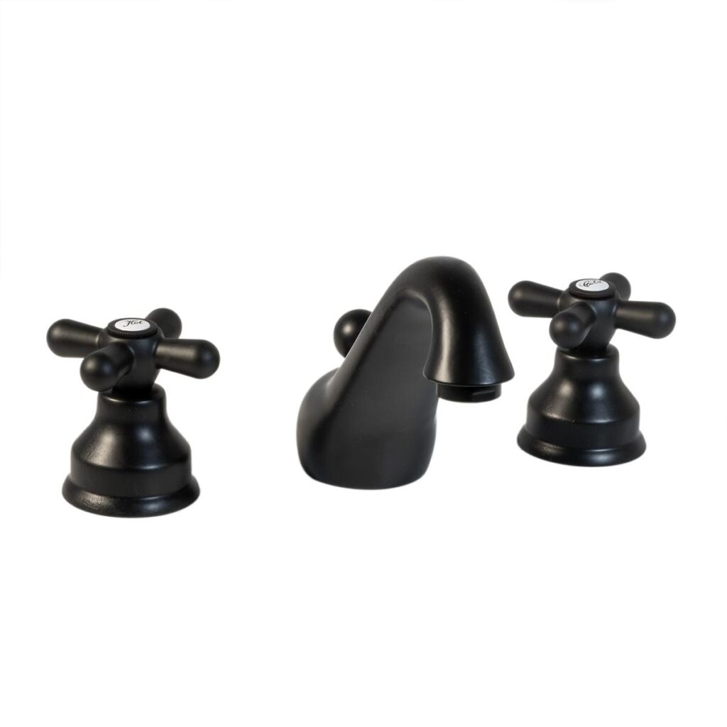 Black Victorian Widespread Lavatory Faucet Clawfoot Tubs and Faucets