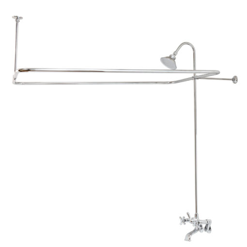 Vintage Victorian Clawfoot Faucet and Shower Enclosure - R126S