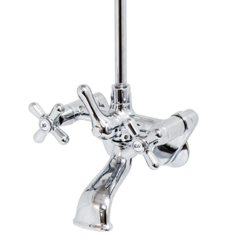 Vintage Victorian Clawfoot Faucet and Shower Enclosure - R126S - Image 2