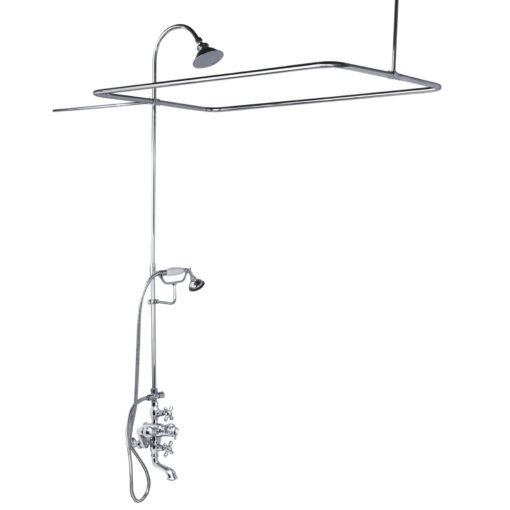 deluxe thermostatic Clawfoot Tub Shower Enclosure