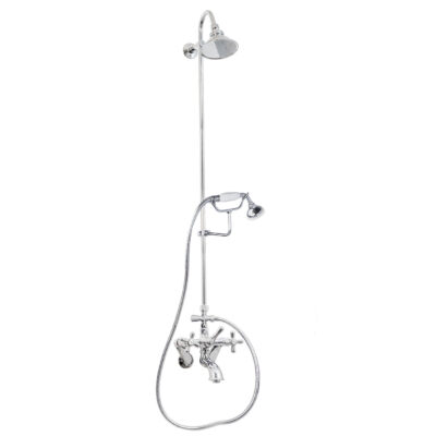 Vintage Wall Mount Exposed Shower and Faucet with Handheld shower
